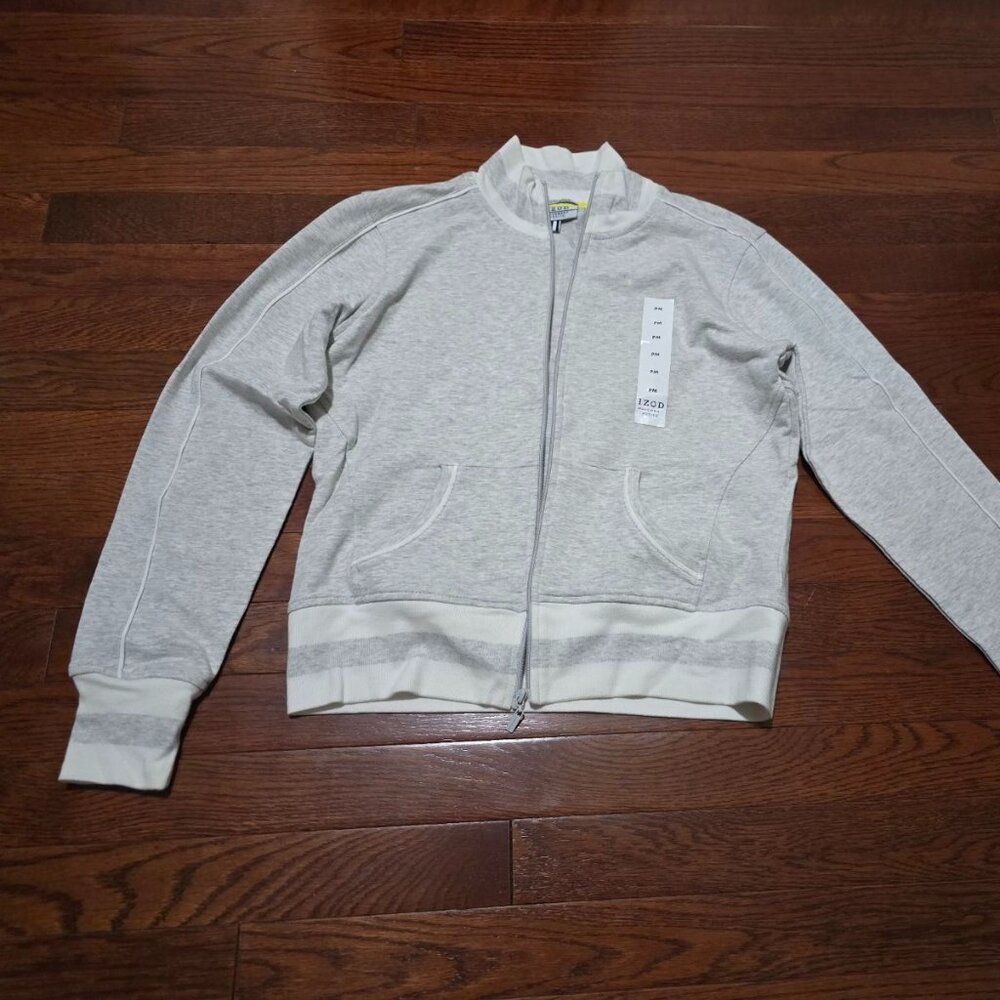 Classic Light Gray Zip-Up Jacket (New With Tags)